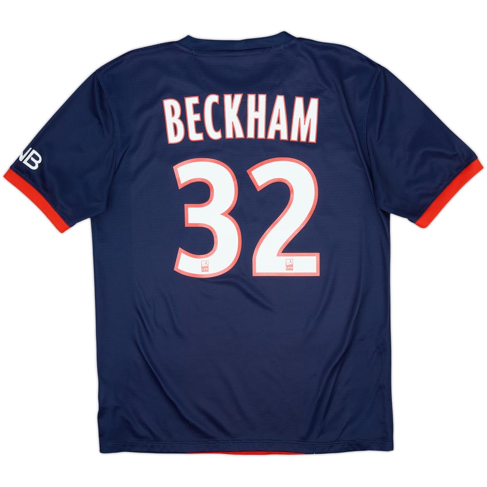 2013-14 Paris Saint-Germain Home Shirt Beckham #32 - 8/10 - (M)