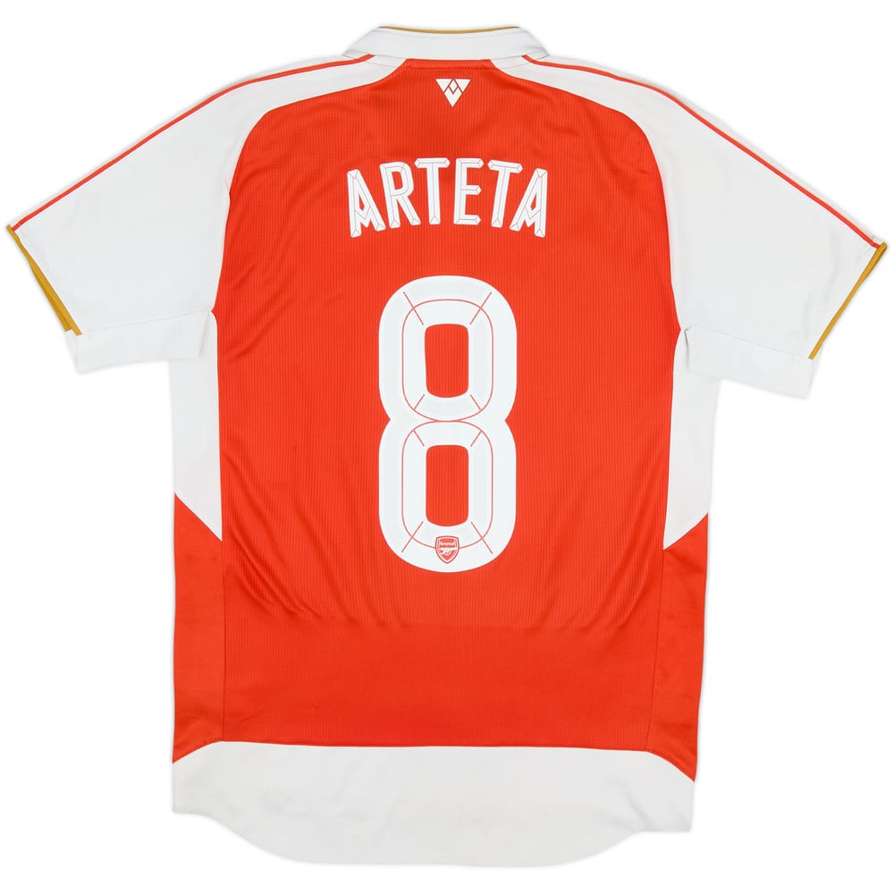 2015-16 Arsenal Home Shirt Arteta #8 - 6/10 - (S)