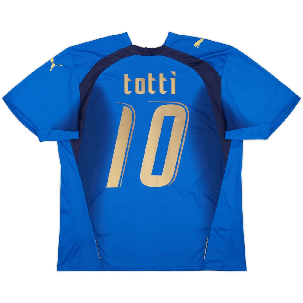 2006 Italy Basic Home Shirt Totti #10 - 5/10 - (L)