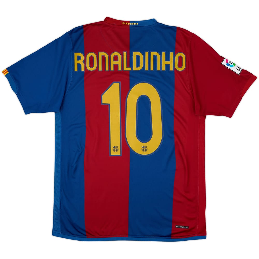 2006-07 Barcelona Home Shirt Ronaldinho #10 - 9/10 - (M)