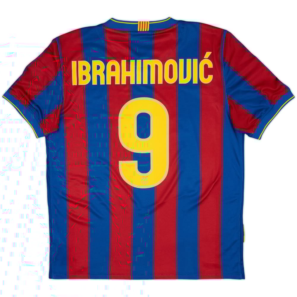2009-10 Barcelona Home Shirt Ibrahimovic #9 - 8/10 - (M)