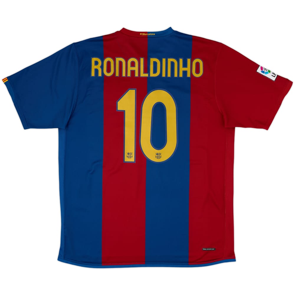 2006-07 Barcelona Home Shirt Ronaldinho #10 - 9/10 - (XL)