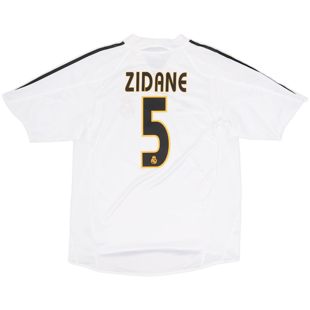2004-05 Real Madrid Home Shirt Zidane #5 - 8/10 - (M)