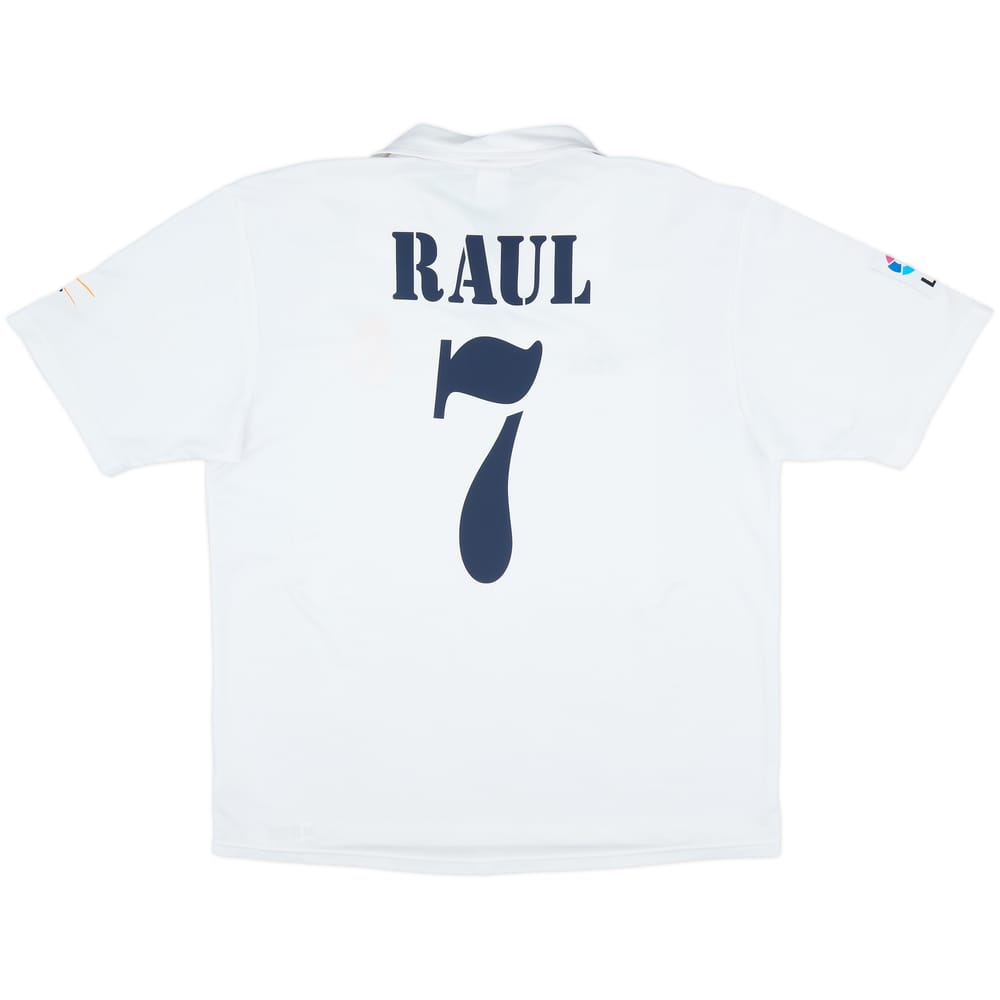 2001 Real Madrid Home Shirt Raul #7 - 9/10 - (L)