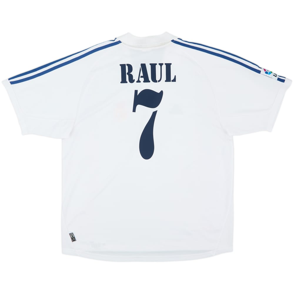 2001 Real Madrid Home Shirt Raul #7 - 8/10 - (XL)