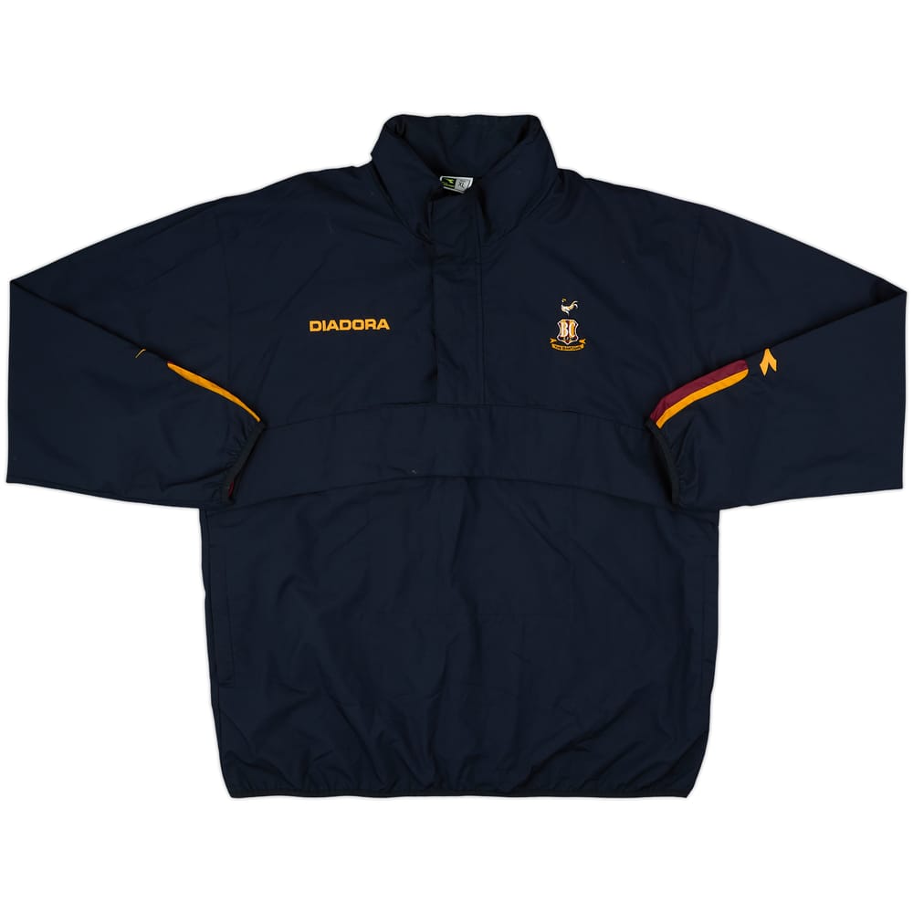 2003-04 Bradford City Diadora 1/4 Zip Hooded Rain Jacket - 8/10 - (XL)