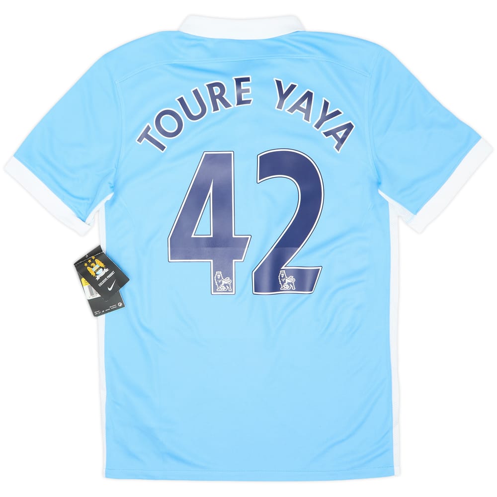 2015-16 Manchester City Home Shirt Toure Yaya #42 (S)