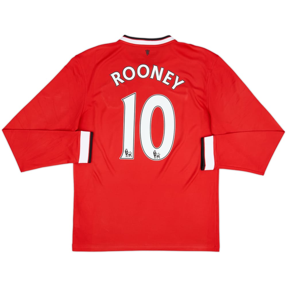 2014-15 Manchester United Home L/S Shirt Rooney #10 - 8/10 - (M)