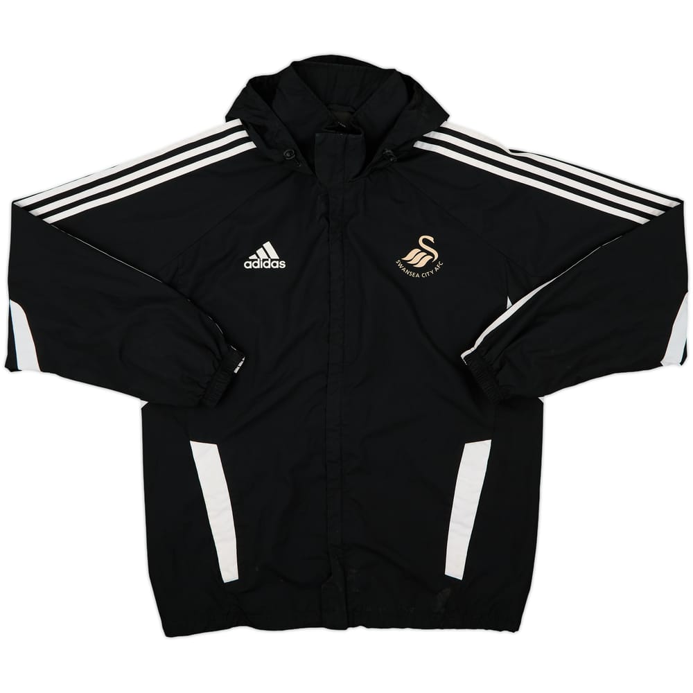 2011-12 Swansea adidas Hooded Rain Jacket - 6/10 - (L)