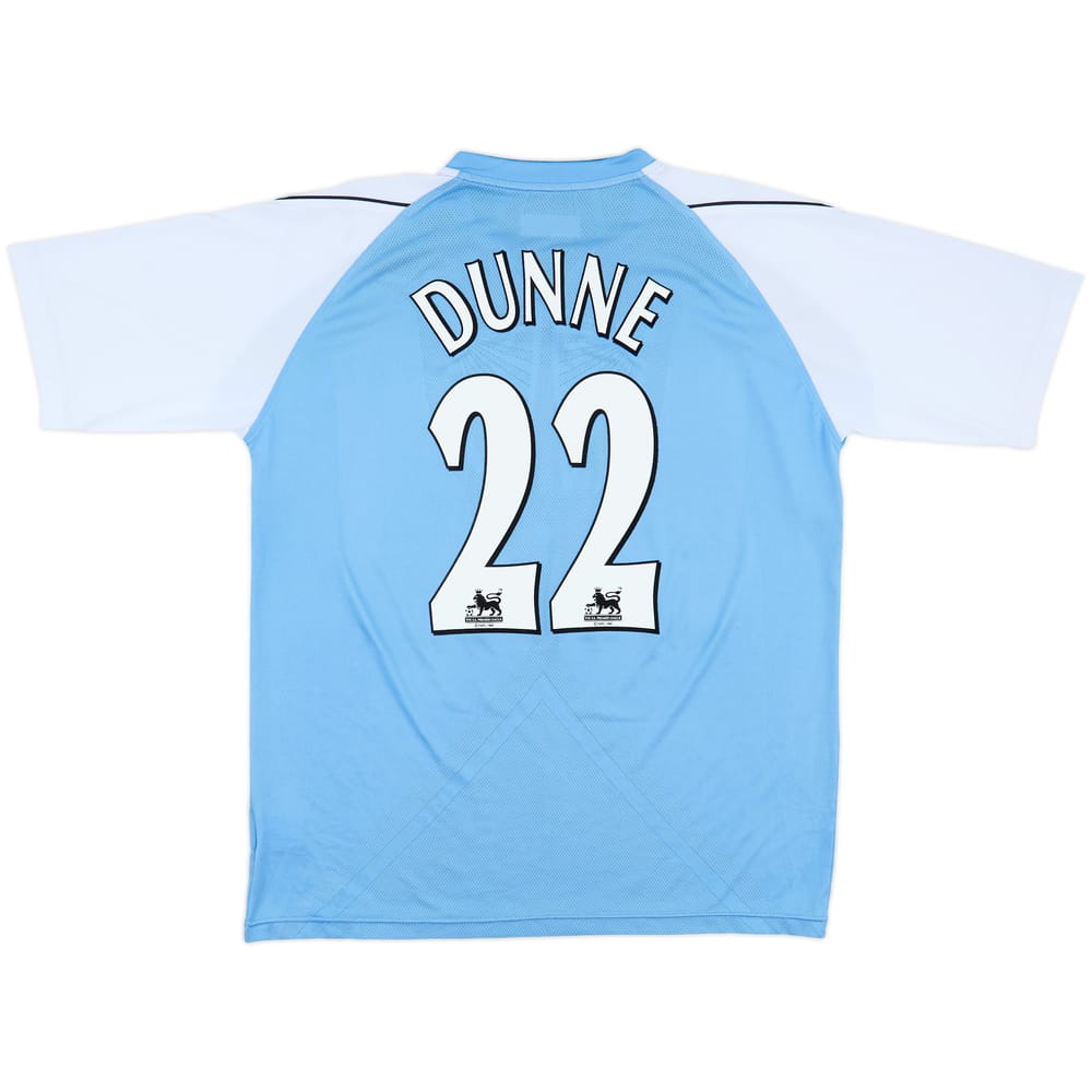 2006-07 Manchester City Home Shirt Dunne #22 - 8/10 - (XL)