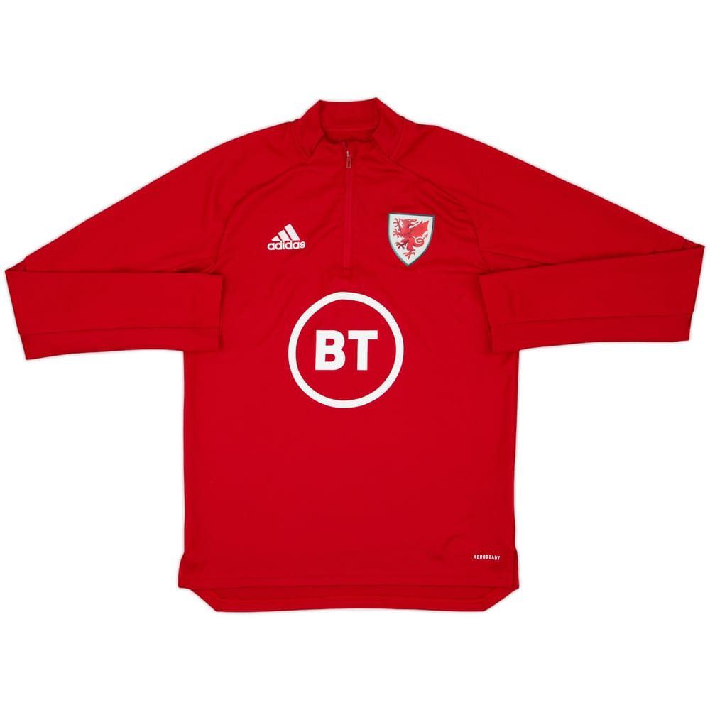 2019-20 Wales adidas 1/4 Zip Drill Top - 9/10 - (S)