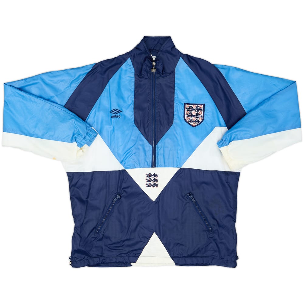 1990-92 England Umbro 1/2 Zip Track Jacket - 8/10 - (M)