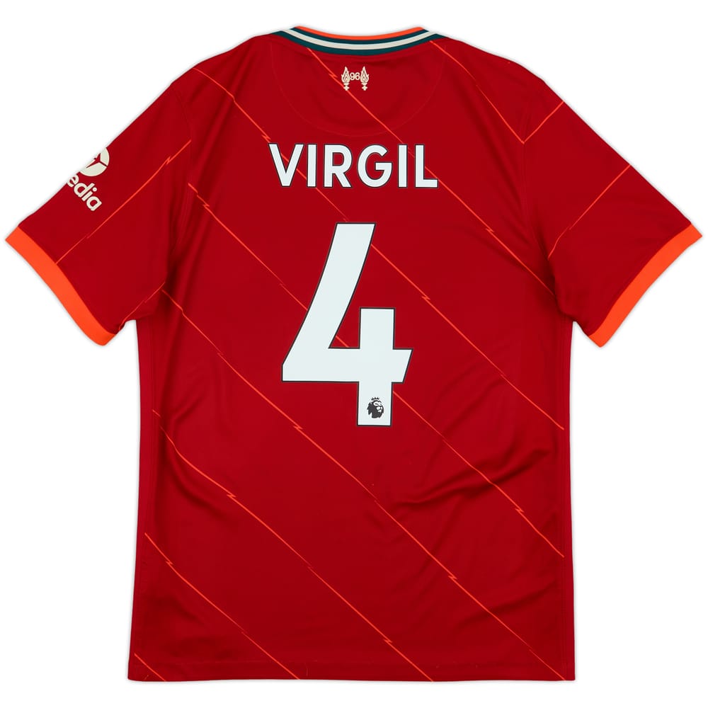 2021-22 Liverpool Home Shirt Virgil #4 - 7/10 - (M)