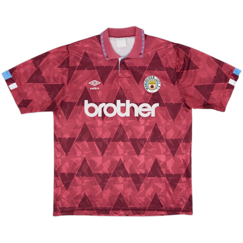 1990-92 Manchester City Away Shirt - 8/10 - (M)