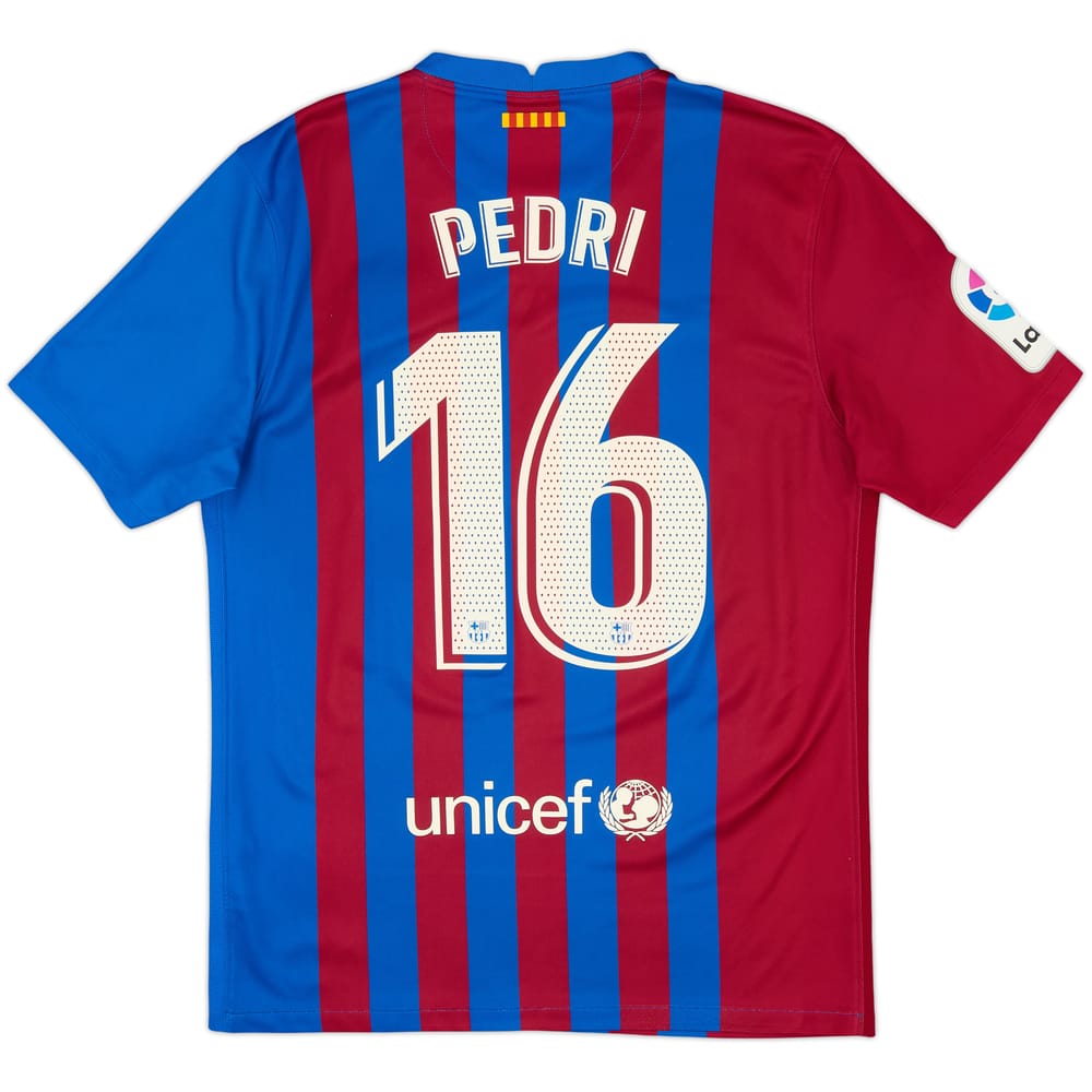 2021-22 Barcelona Home Shirt Pedri #16 - 8/10 - (M)