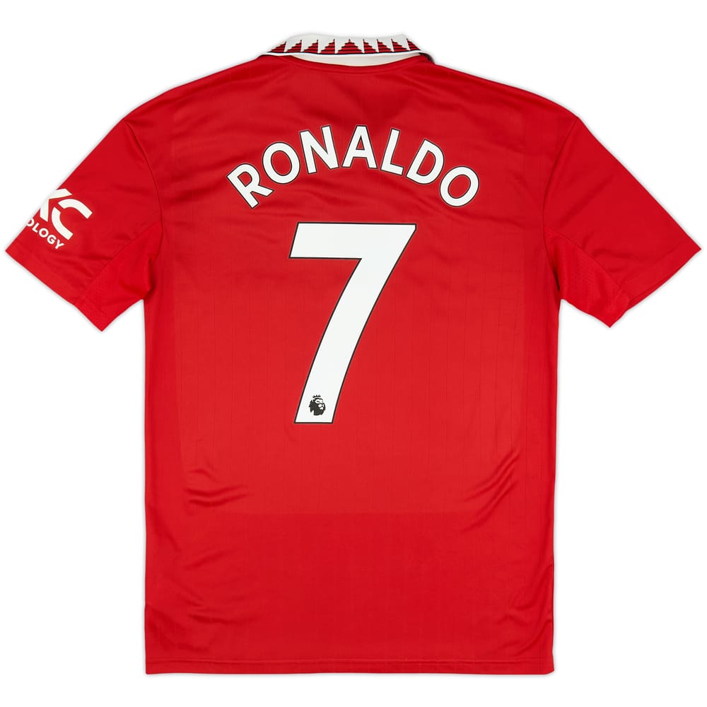 2022-23 Manchester United Home Shirt Ronaldo #7 - 8/10 - (XL.Boys)