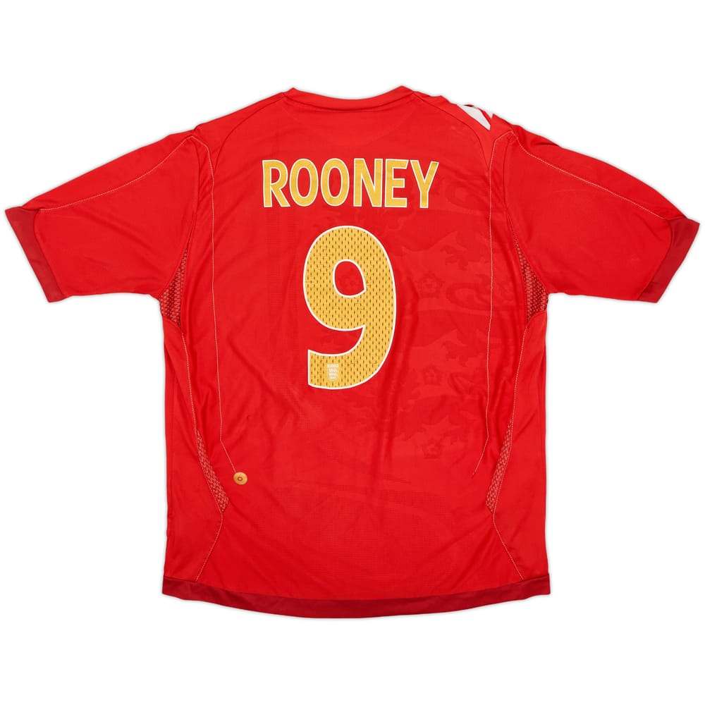 2006-08 England Away Shirt Rooney #9 - 5/10 - (L)