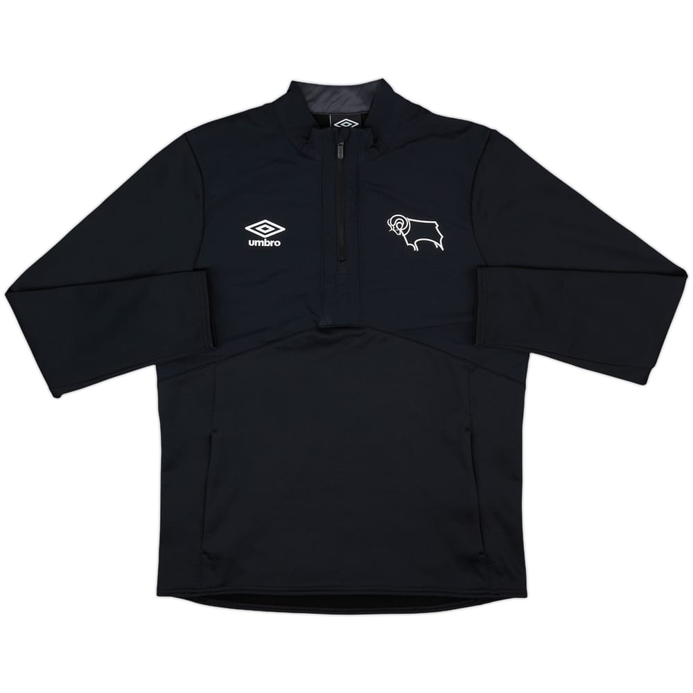 2019-20 Derby County Umbro 1/4 Zip Training Top - 8/10 - (M)