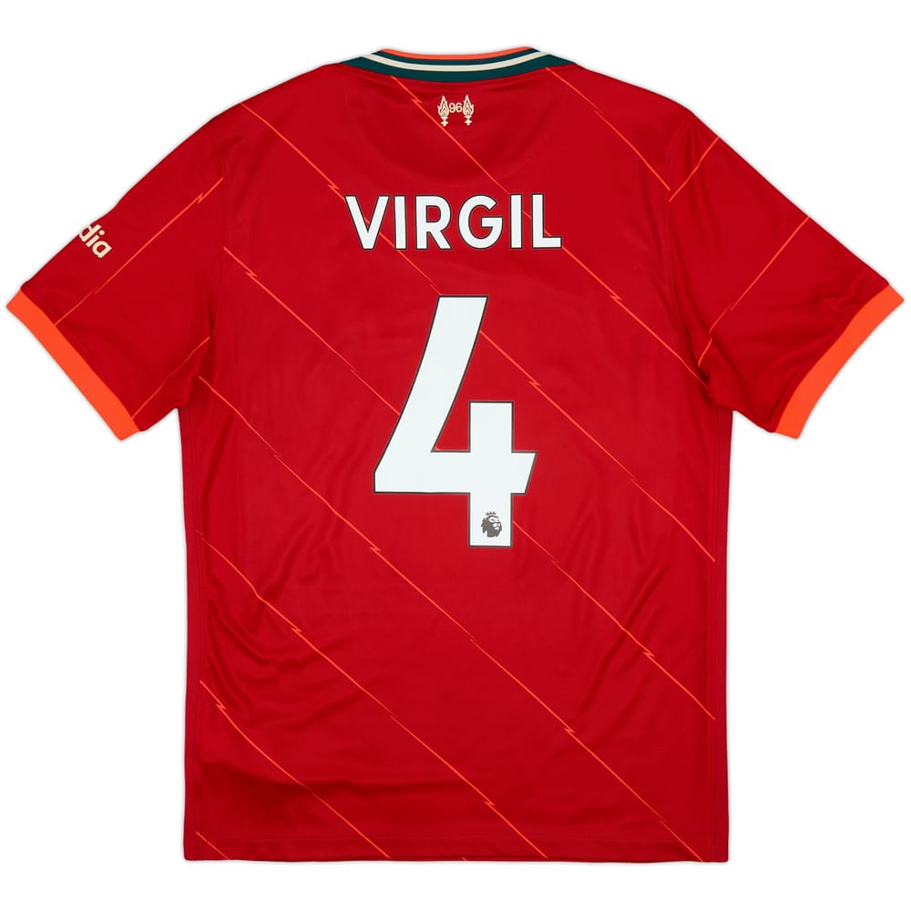 2021-22 Liverpool Home Shirt Virgil #4 - 6/10 - (M)