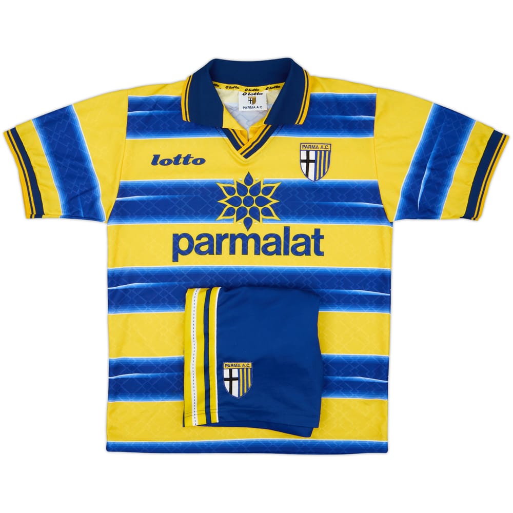 1998-99 Parma Home Shirt & Shorts - 9/10 - (S)
