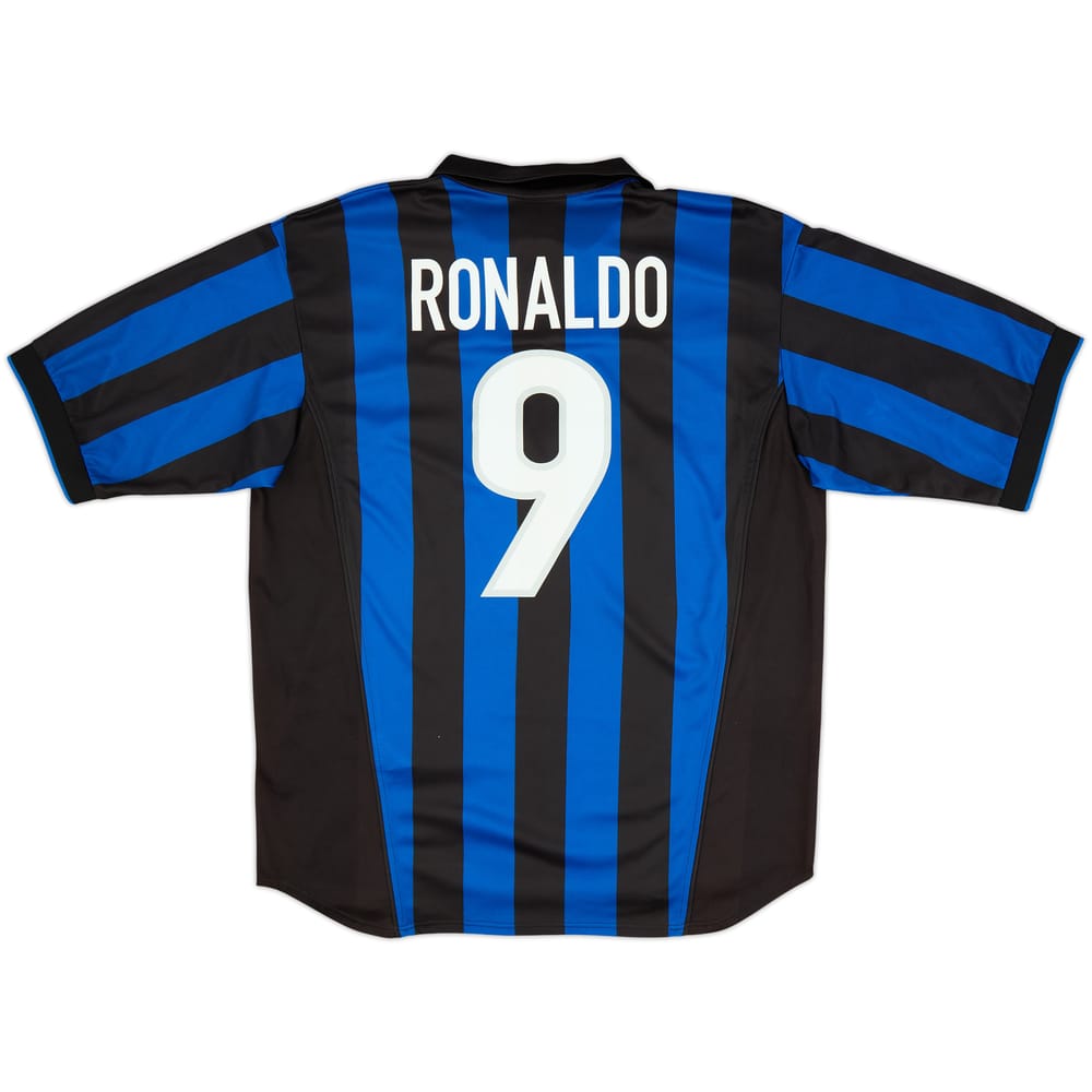 1998-99 Inter Milan Home Shirt Ronaldo #9 - 8/10 - (L)