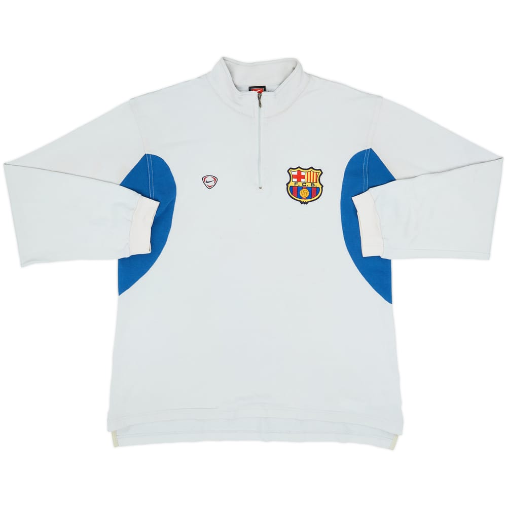 2000-01 Barcelona Nike 1/4 Zip Drill Top - 8/10 - (M)