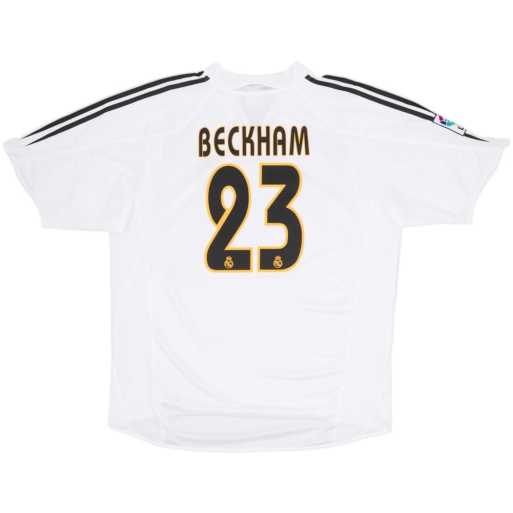 2004-05 Real Madrid Home Shirt Beckham #23 - 9/10 - (XL)