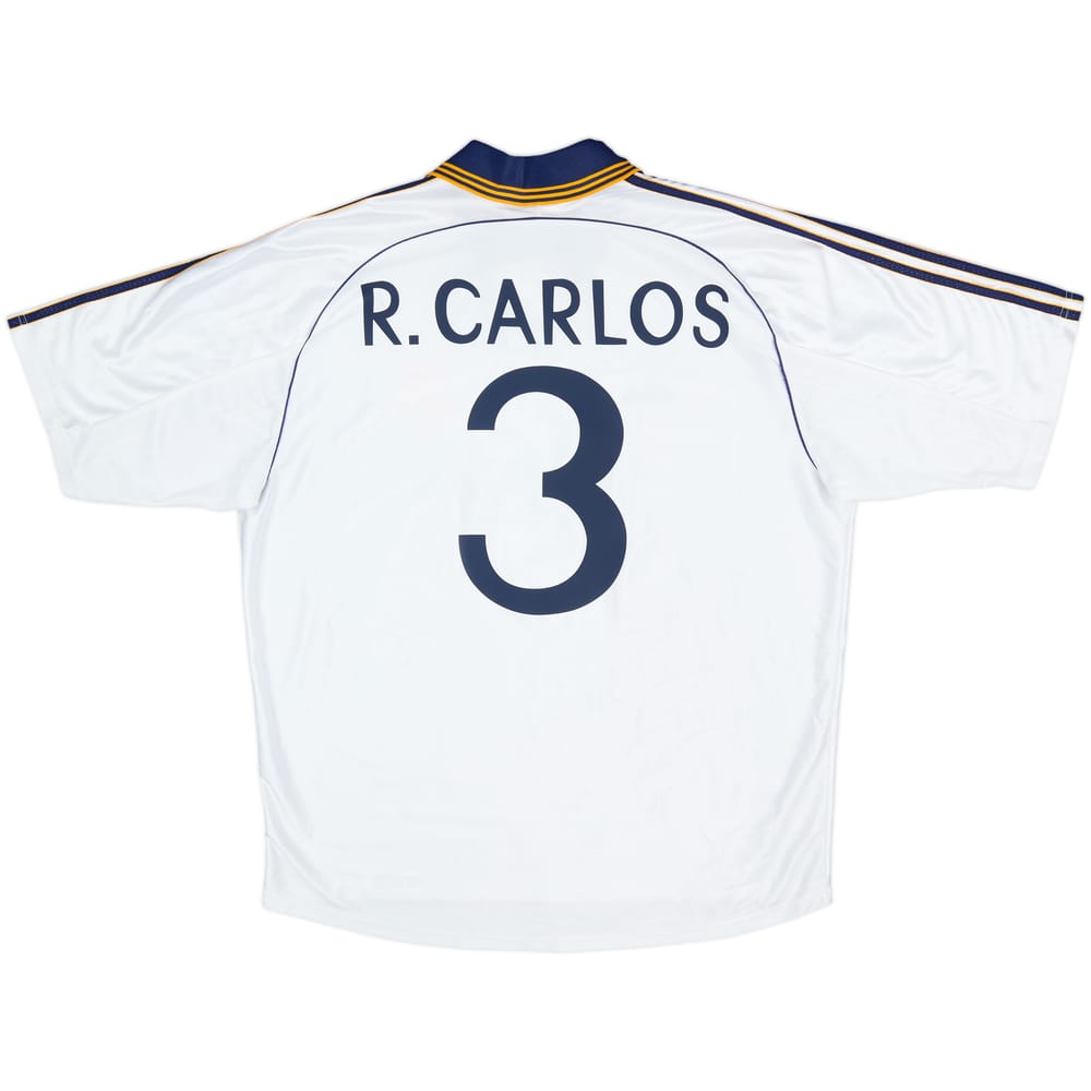 1998-00 Real Madrid Home Shirt R.Carlos #3 - 9/10 - (XL)