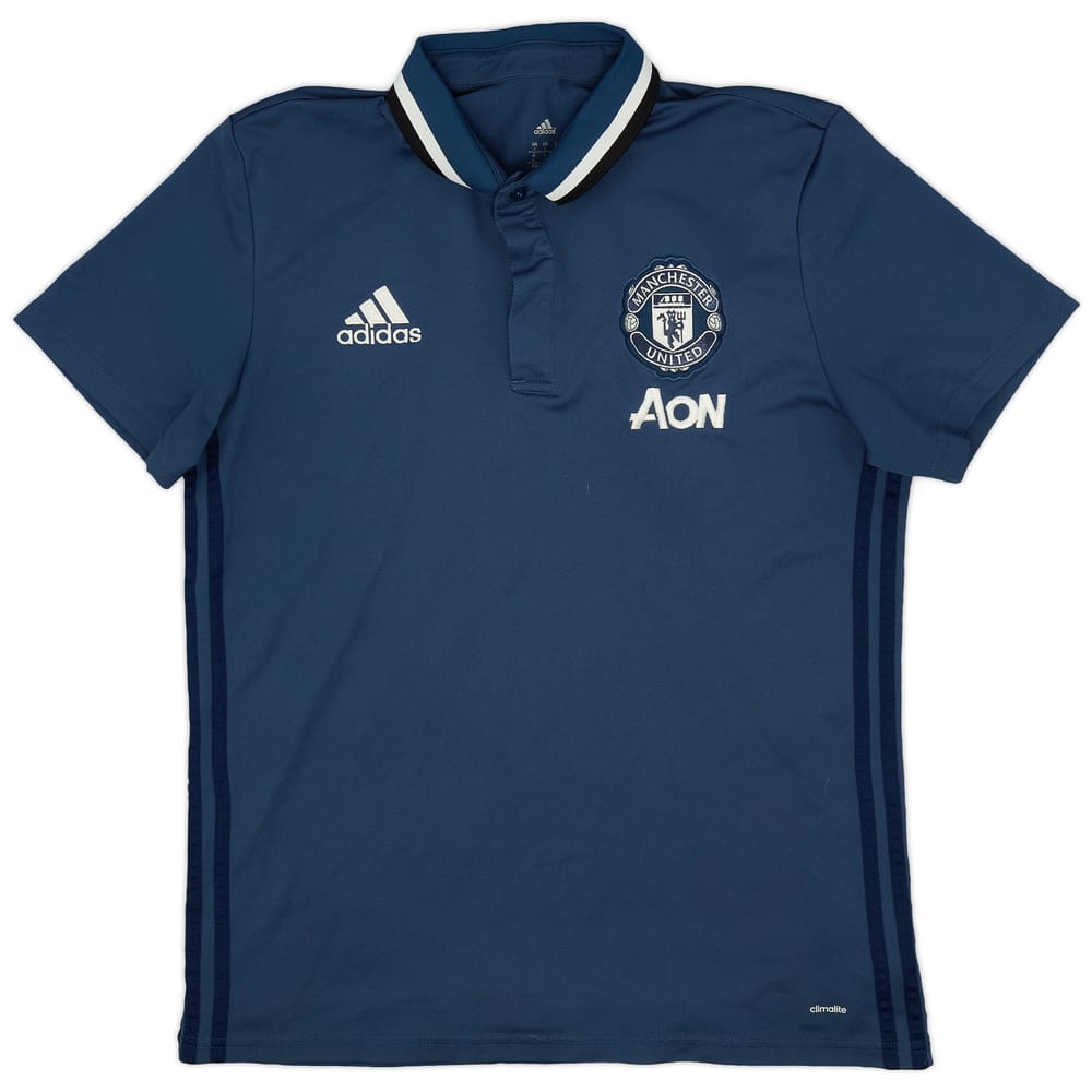 2016-17 Manchester United adidas Polo Shirt - 7/10 - (L)