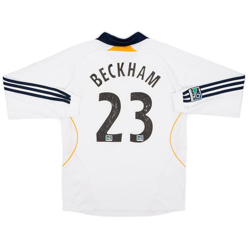 2007-08 LA Galaxy Home L/S Shirt Beckham #23 - 5/10 - (L.Boys)