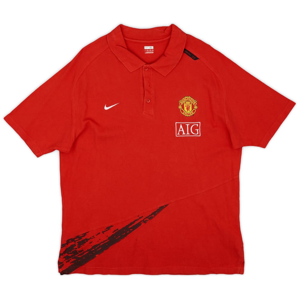 2007-08 Manchester United Nike Polo Shirt - 8/10 - (XL)
