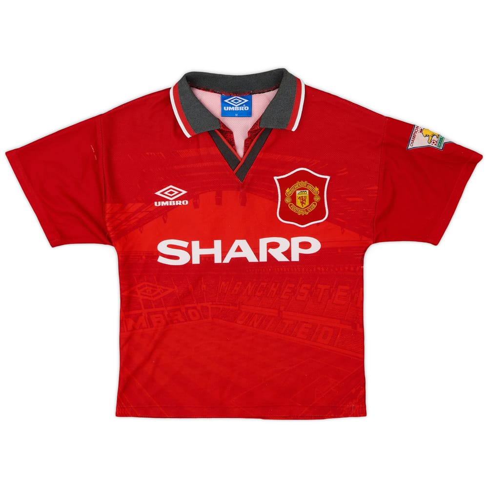 1994-96 Manchester United Home Shirt #8 - 6/10 - (M.Boys)