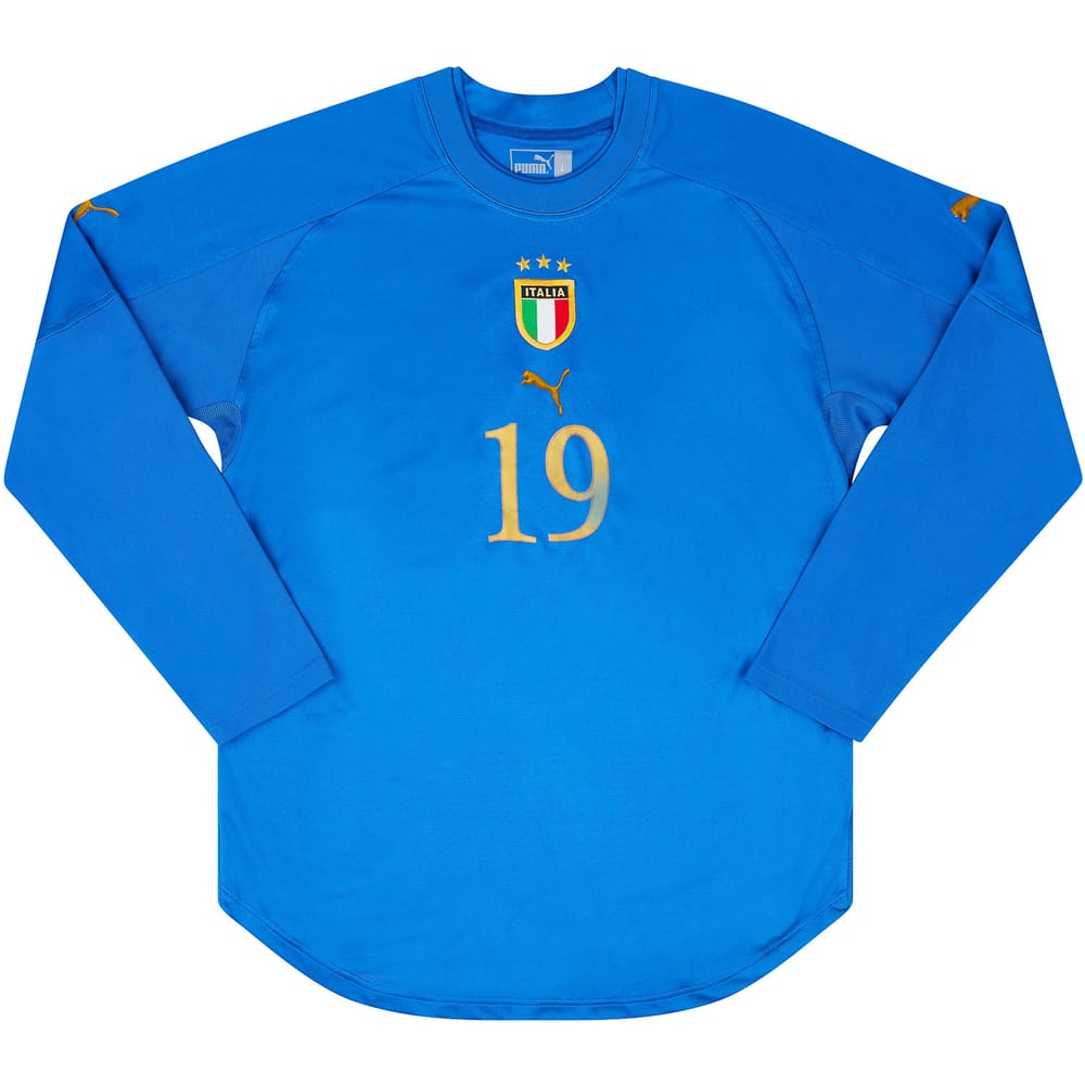 2004-06 Italy Match Issue Home L/S Shirt #19