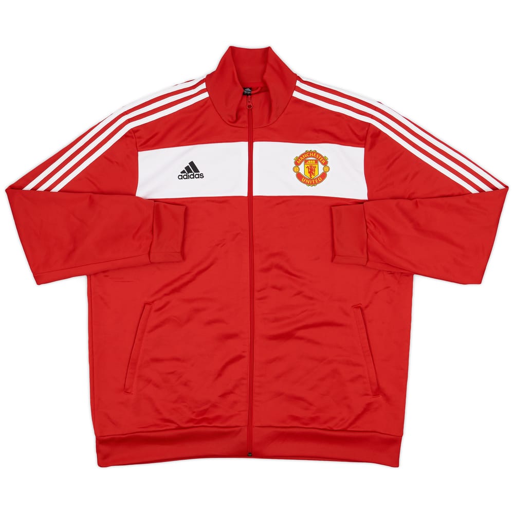 2020-21 Manchester United adidas 3-Stripe Track Jacket - 8/10 - (XXL)