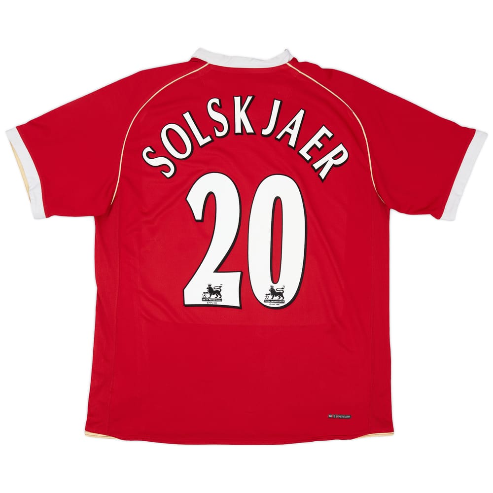 2006-07 Manchester United Home Shirt Solskjaer #20 - 6/10 - (L)
