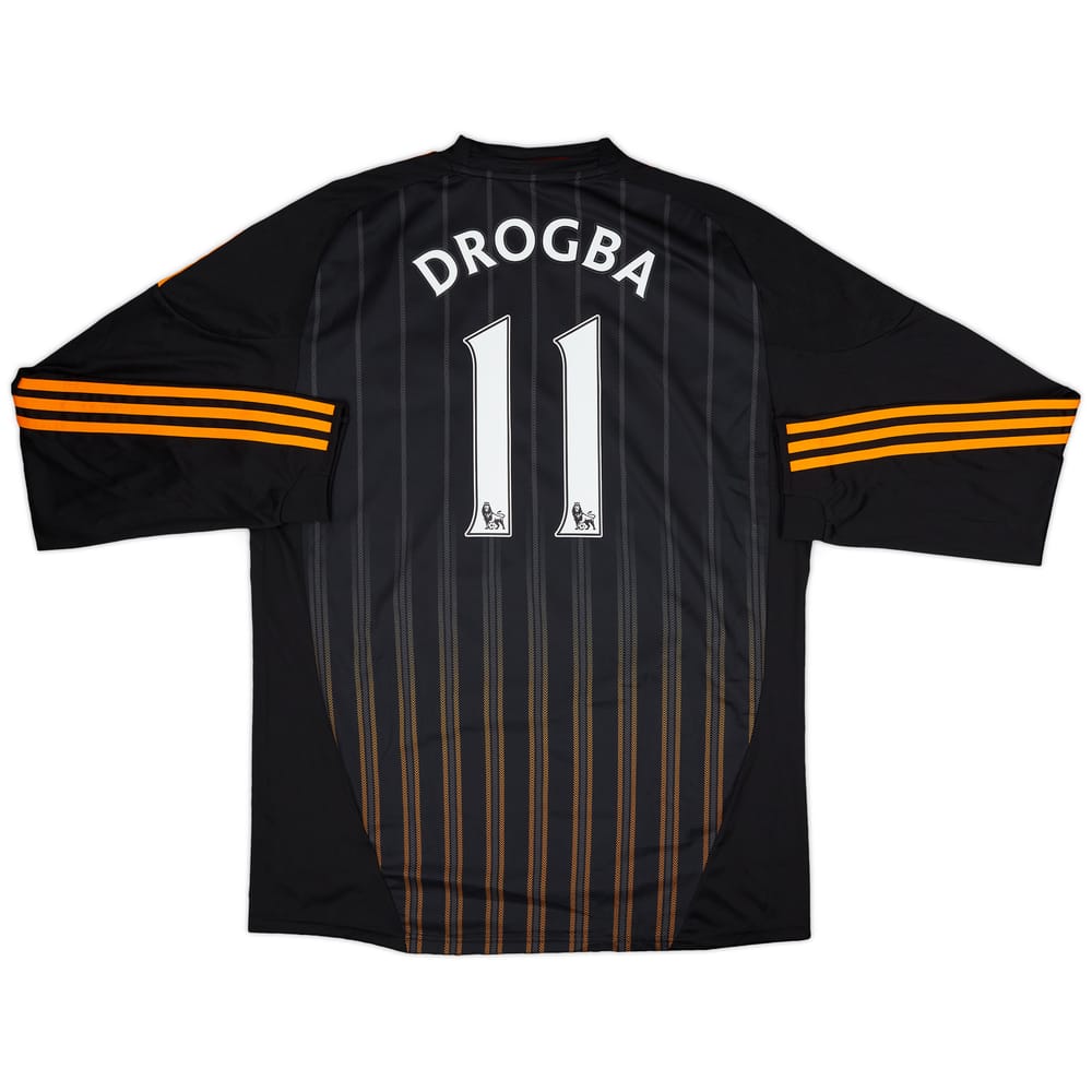 2010-11 Chelsea Away L/S Shirt Drogba #11 (XL)