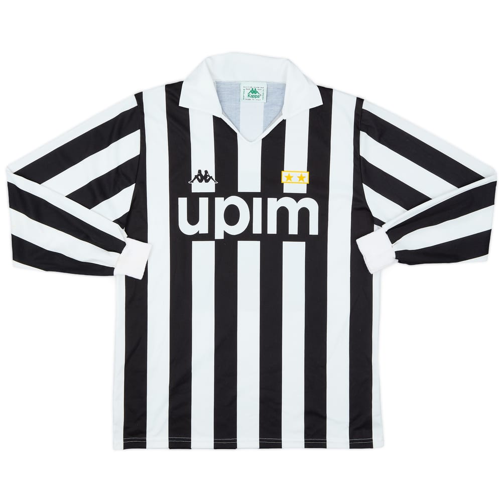 1989-90 Juventus Basic Home L/S Shirt - 8/10 - (L)