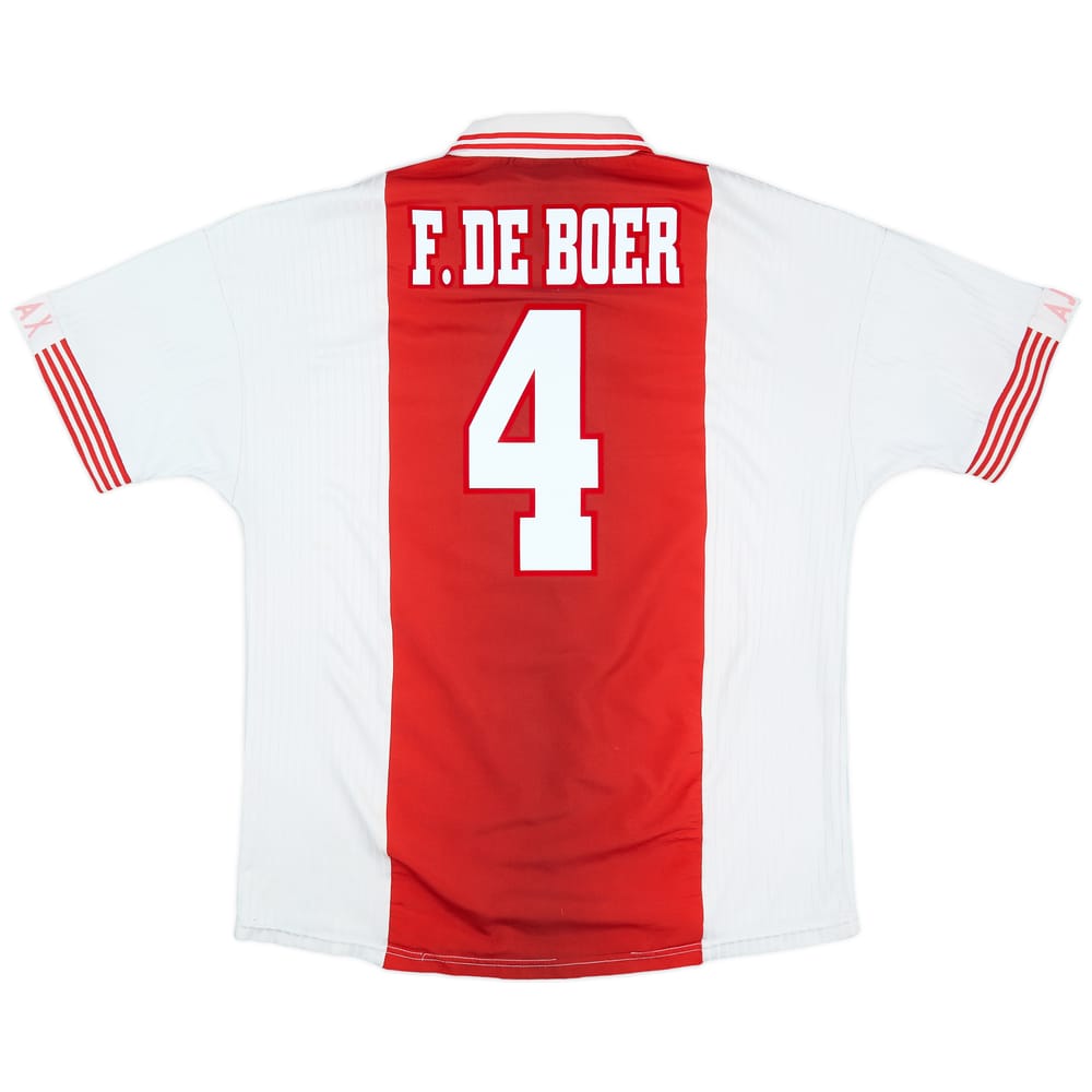 1997-98 Ajax Home Shirt F.De Boer #4 - 7/10 - (L)