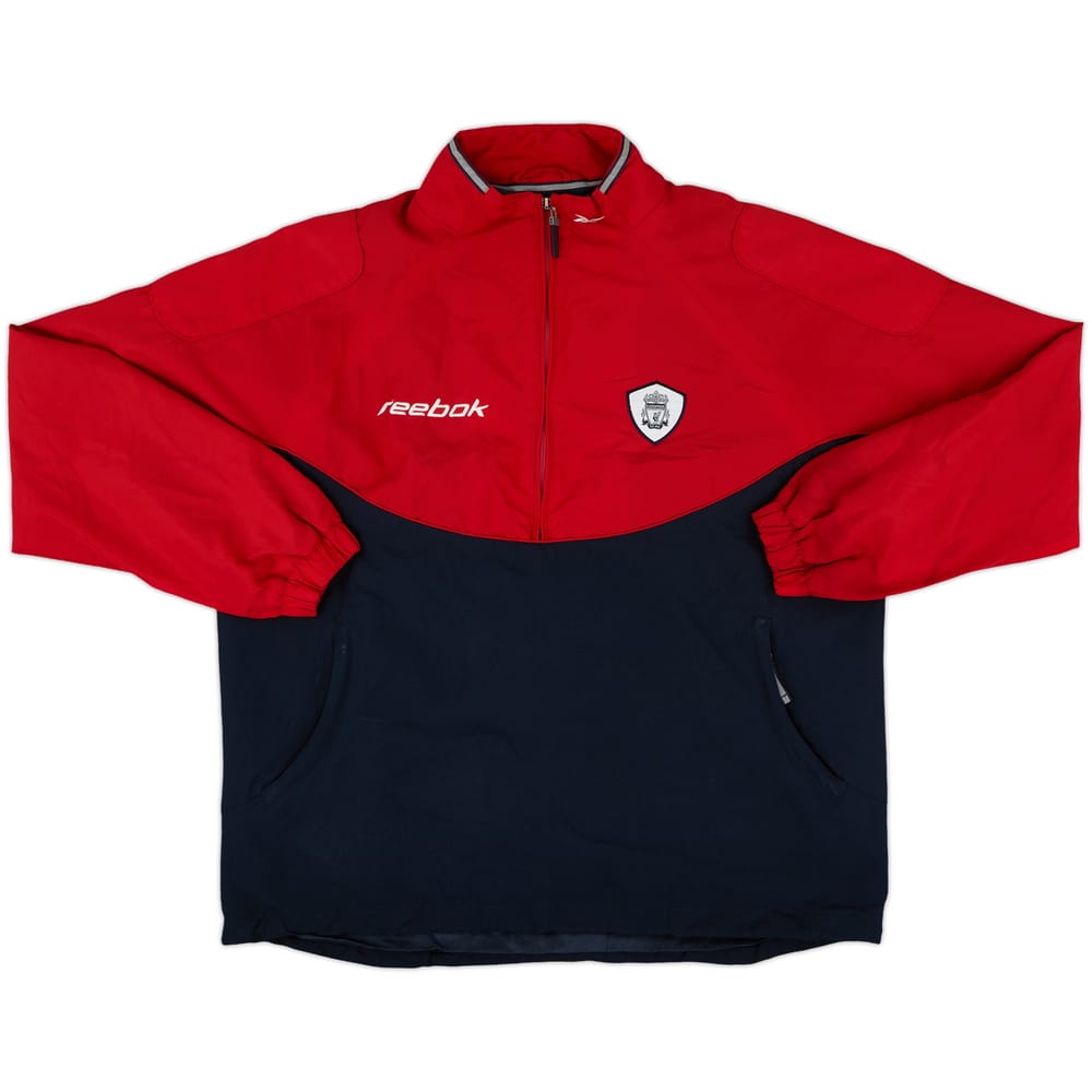 2001-02 Liverpool Reebok 1/4 Zip Training Top - 8/10 - (M)