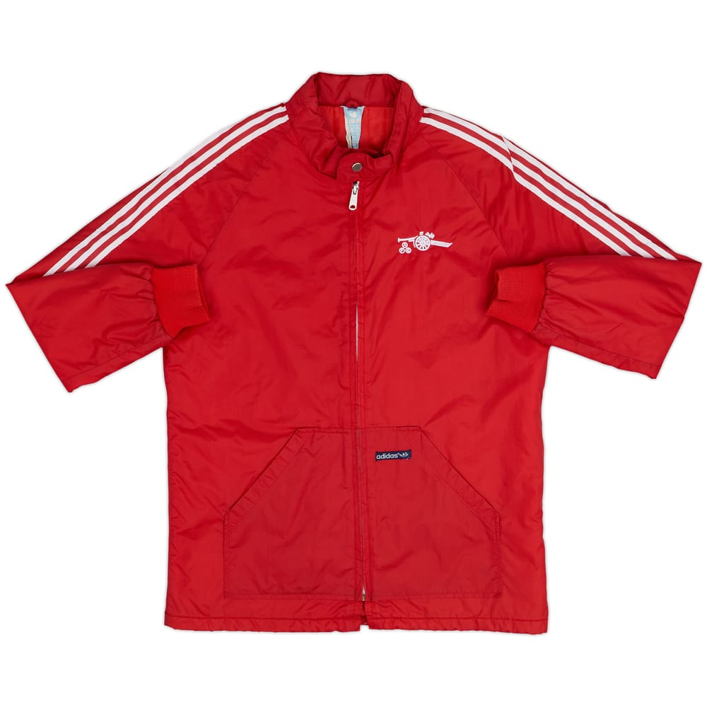 1990-92 Arsenal adidas Hooded Rain Jacket - 8/10 - (L.Boys)