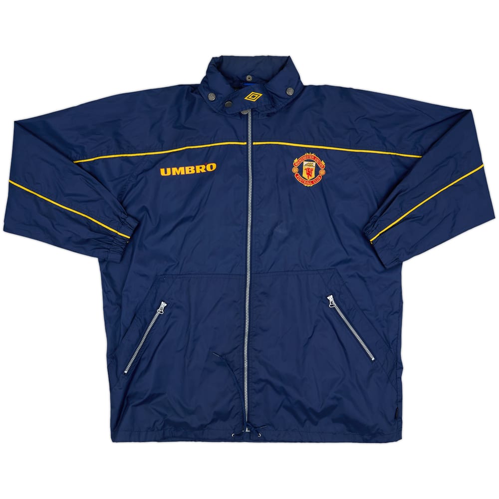 1996-98 Manchester United Umbro Hooded Rain Jacket - 8/10 - (L)
