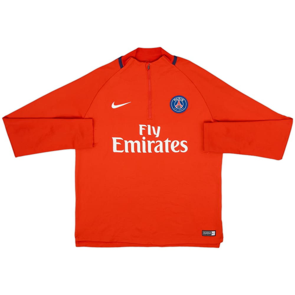 2017-18 Paris Saint-Germain Nike 1/4 Zip Drill Top - 9/10 - (XL.Boys)