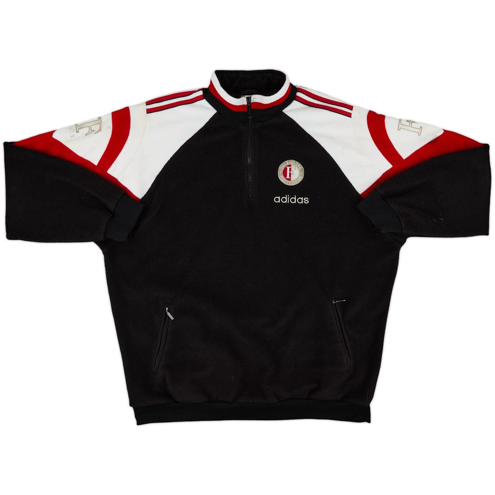 1996-98 Feyenoord adidas Fleece 1/4 Zip Training Top - 8/10 - (L/XL)