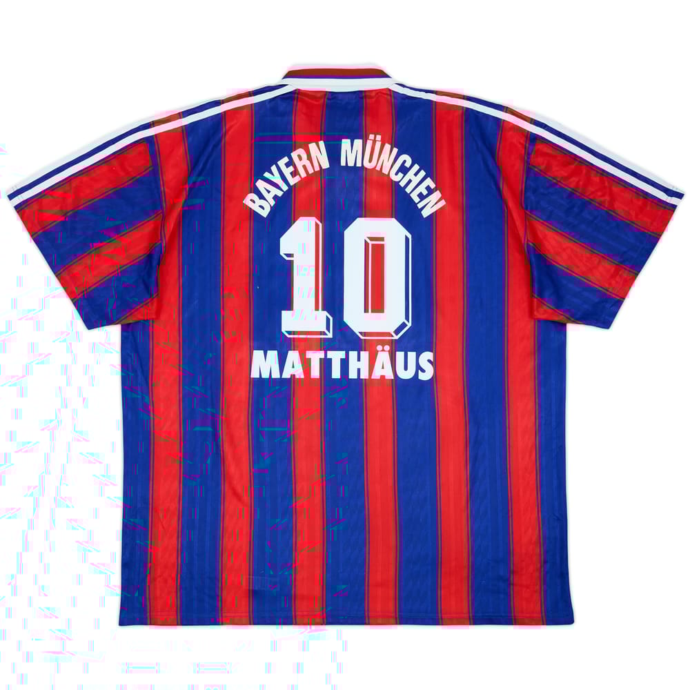 1995-97 Bayern Munich Home Shirt Matthaus #10 - 7/10 - (XXL)