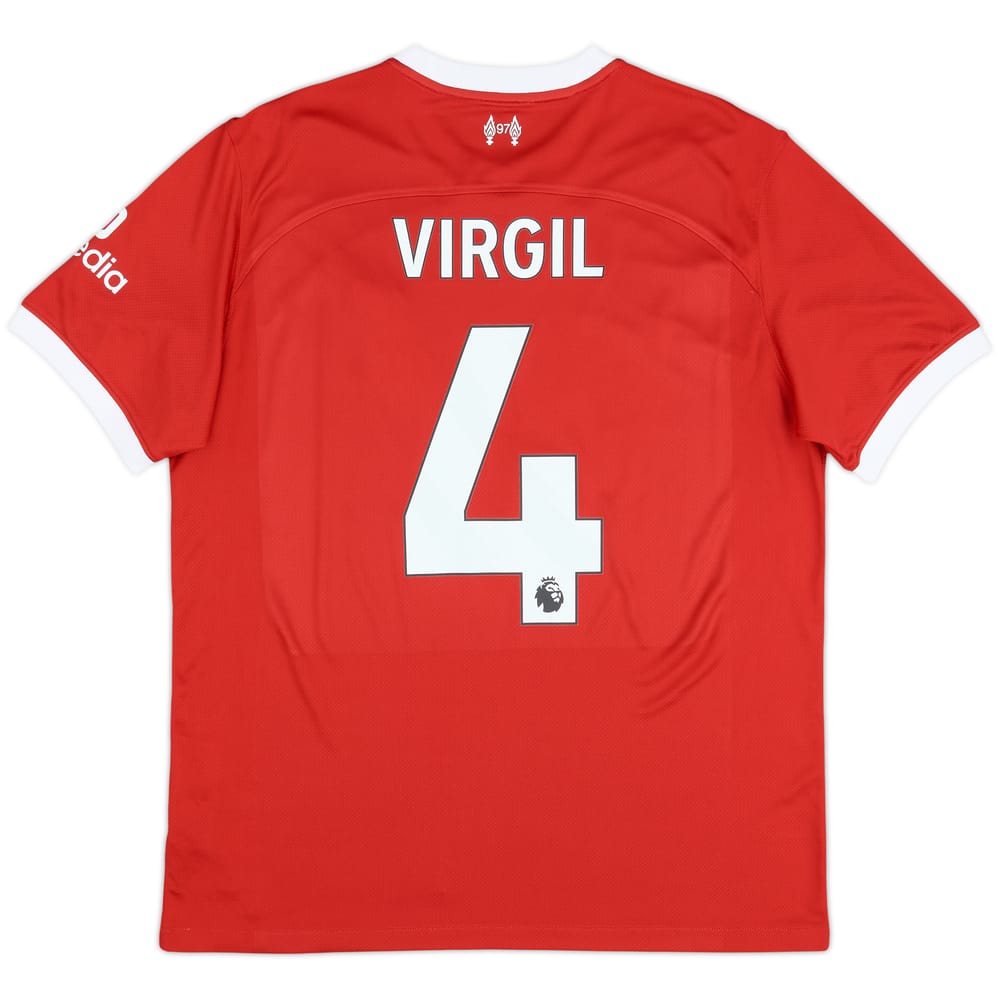 2023-24 Liverpool Home Shirt Virgil #4 - 10/10 - (L)