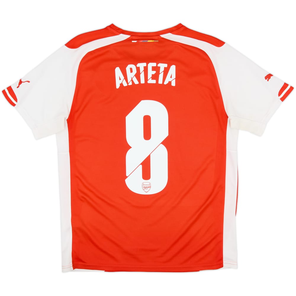 2014-15 Arsenal Home Shirt Arteta #8 - 7/10 - (M)