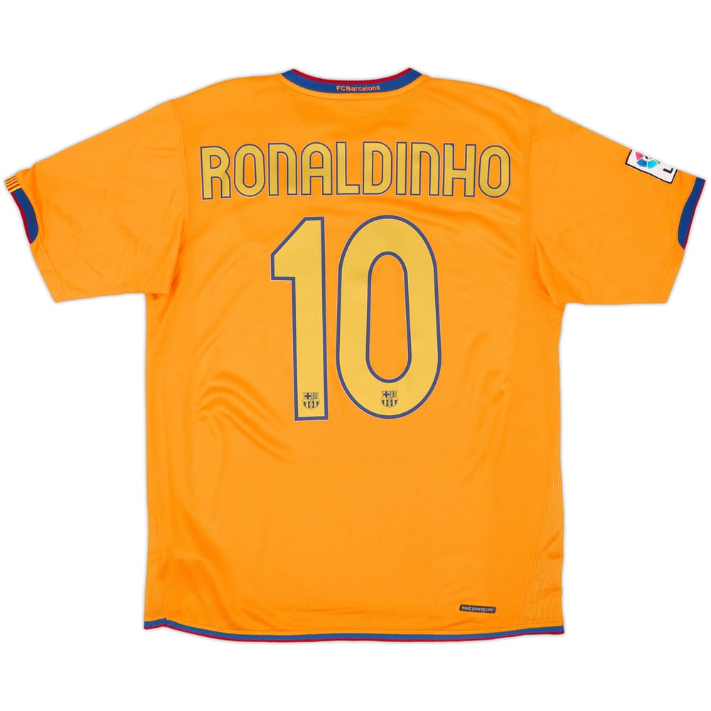2006-08 Barcelona Away Shirt Ronaldinho #10 - 9/10 - (M)