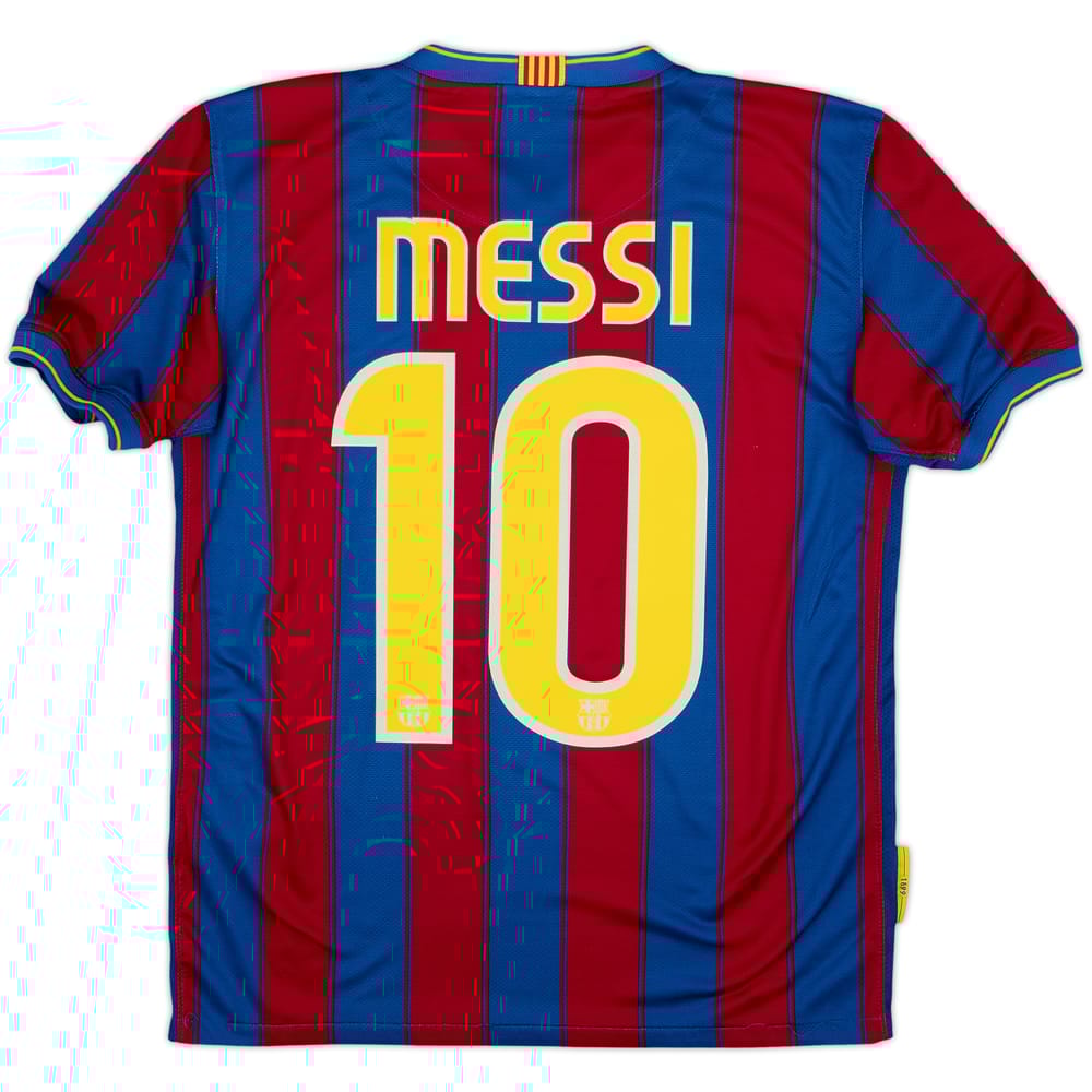 2009-10 Barcelona Home Shirt Messi #10 - 6/10 - (XL.Boys)