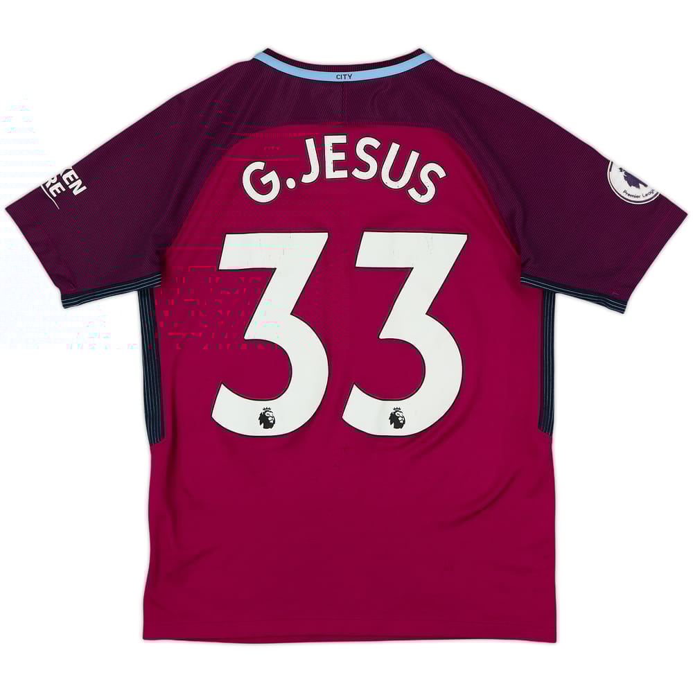 2017-18 Manchester City Away Shirt G.Jesus #33 - 6/10 - (XL.Boys)