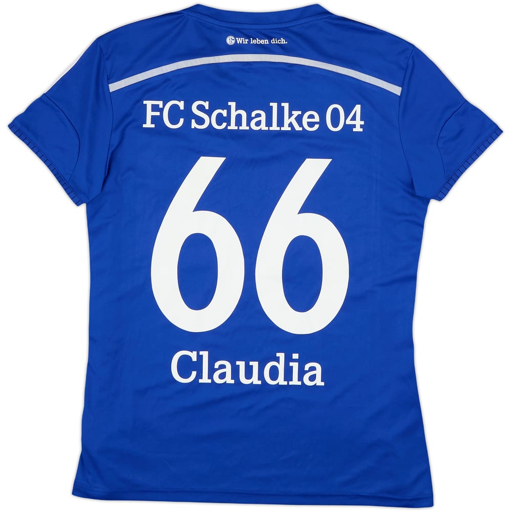 2014-16 Schalke Home Shirt Claudia #66 - 8/10 - (Women's XL)